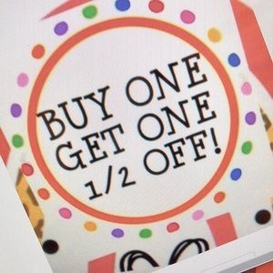 Every other item is 50% off!